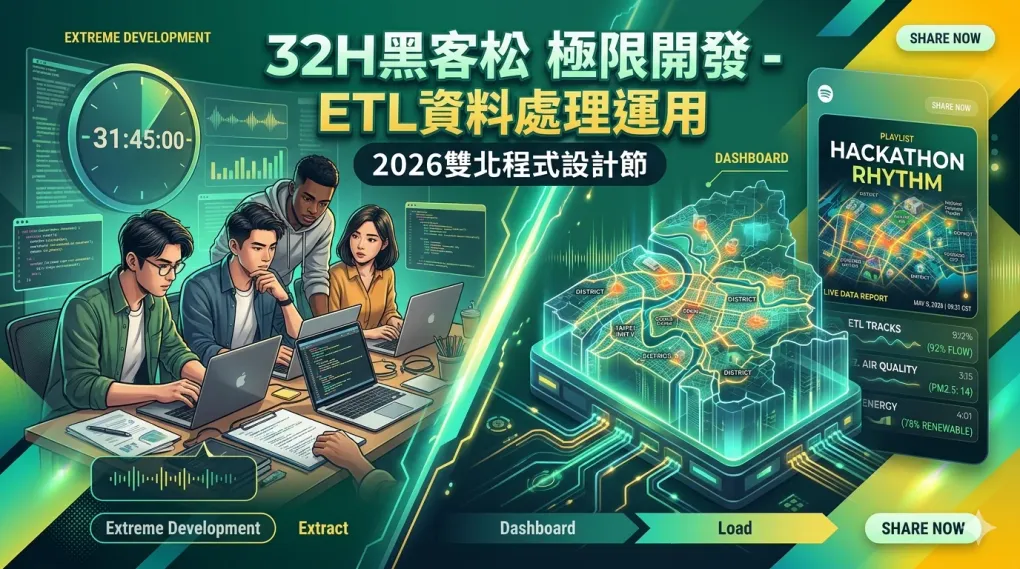 32小時黑客松極限開發-ETL資料處理運用於政府開放資料