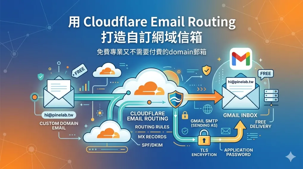 用 Cloudflare Email Routing 打造自訂網域信箱